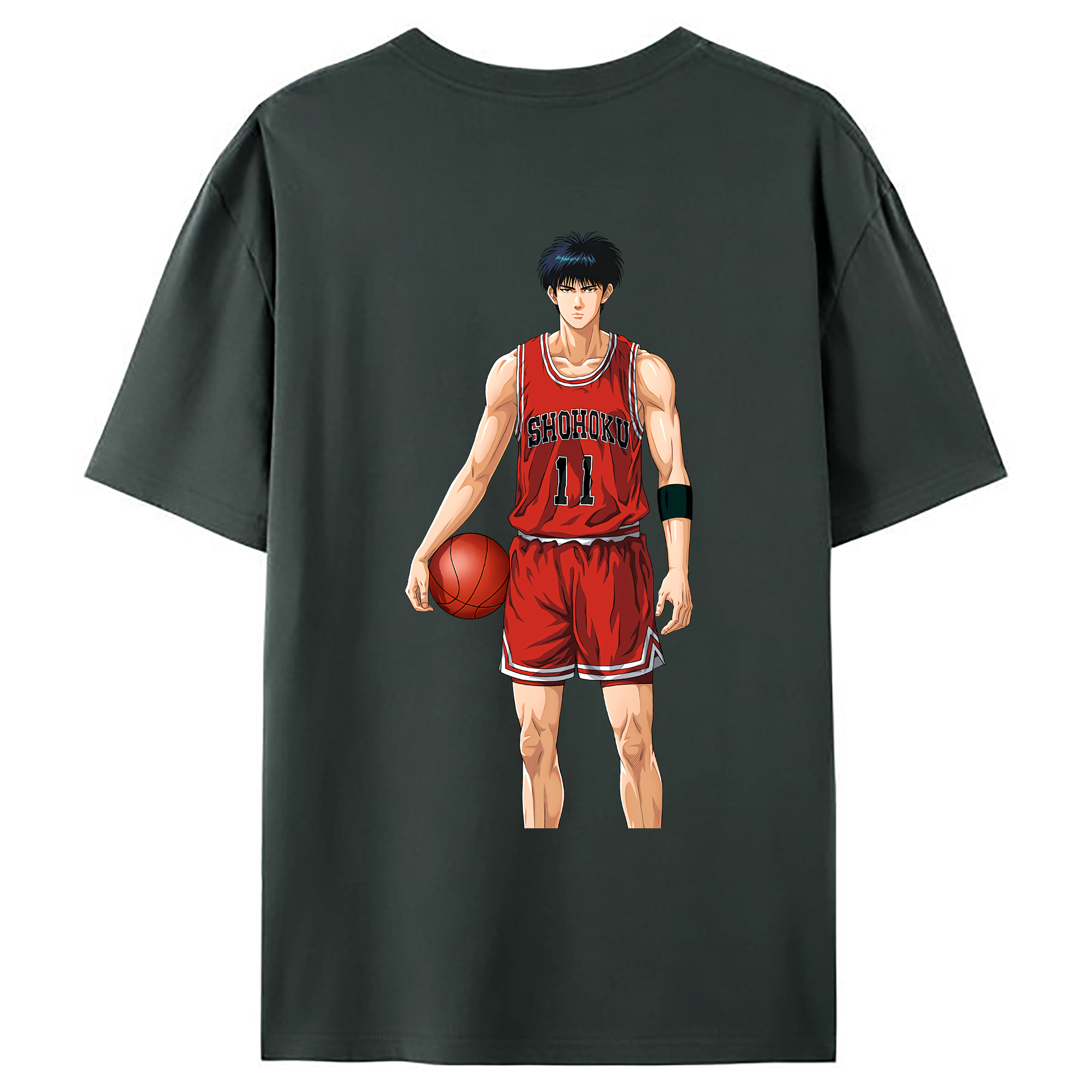 （画像用） SLAM DUNK／スラムダンク 綿100％ メンズ半袖Tシャツ（バックプリント） 通気性